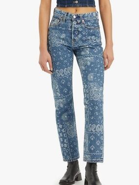 Levi's Women's 501 Original Fit Jeans Emma Discharge